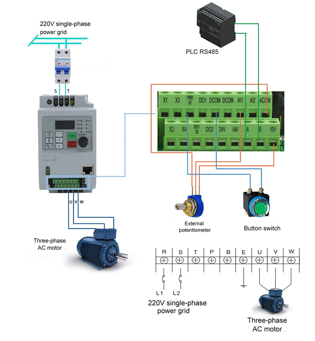 220 5.5KW/7.5KW 7.5HP/10HP Economical VFD Variable Frequency Drive Converter for Motor Speed Control Inverter