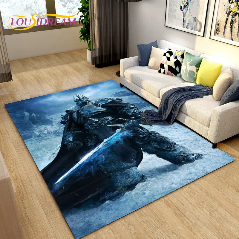 3D WOW, World of Warcraft Game Area Rug Large,Carpet Rug for Living Room Bedroom Sofa Doormat Decoration,Kids Non-slip Floor Mat