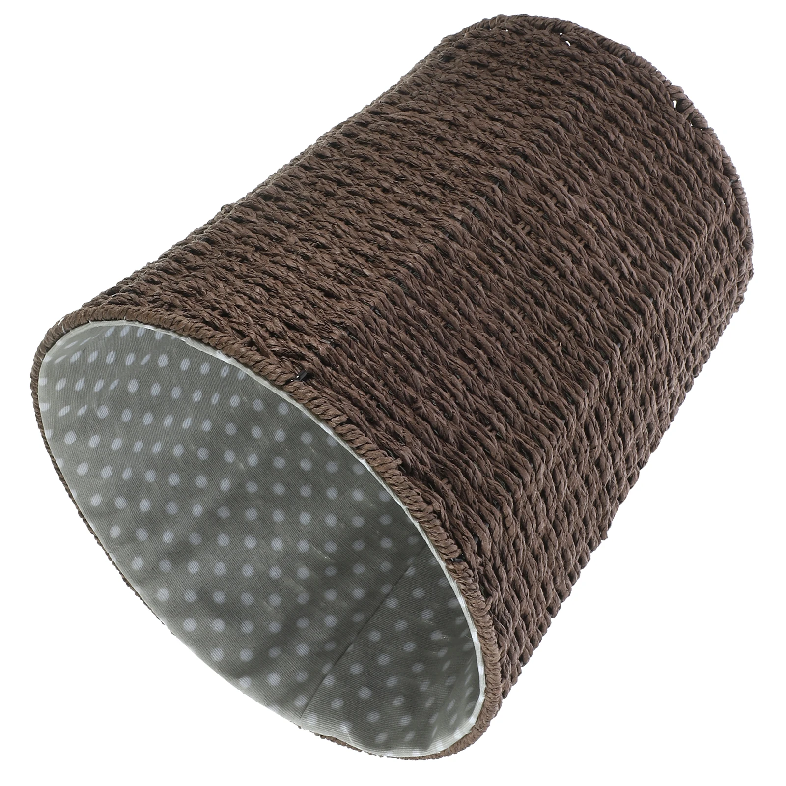 

Creative Trash Can Large Capacity Woven Laundry Basket Versatile Storage Bin Sundries Container Waste Paper Bin 120x180mm Coffee