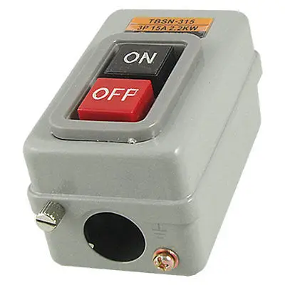 Screw Terminals On/Off Self Locking Power Pushbutton Switch 3P 15A 2.2KW Czynu