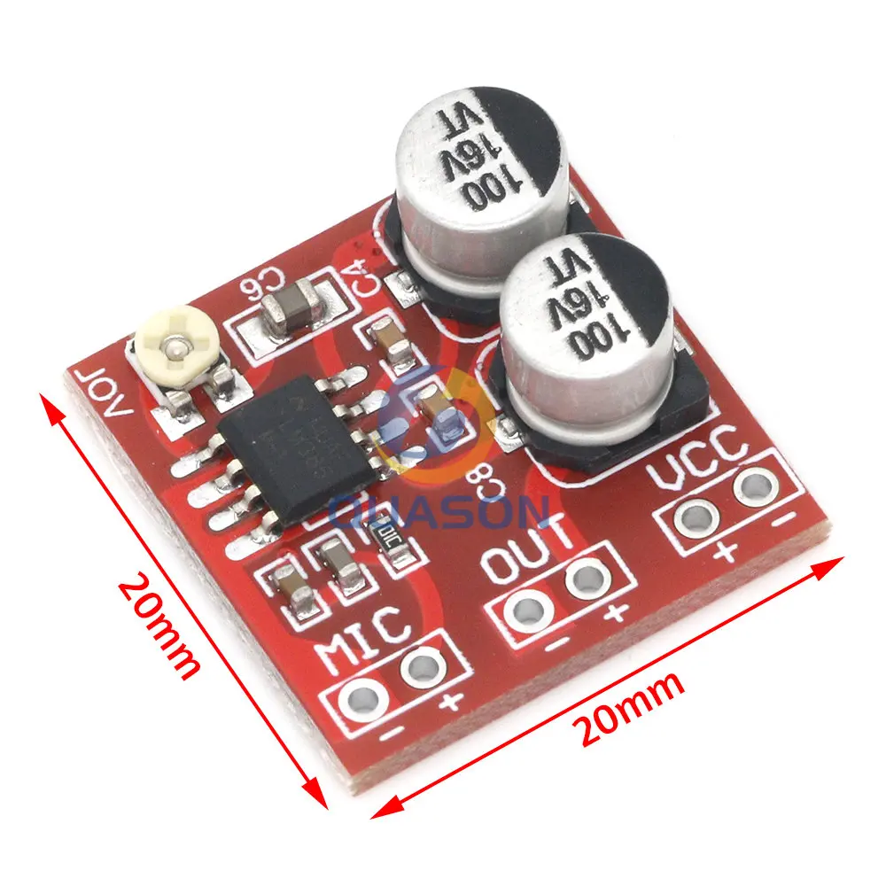 LM386 electret microphone amplifier board / microphone amplifier / without potentiometer DC4-12V