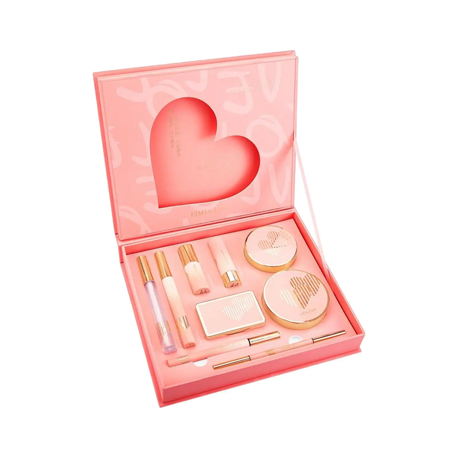 Set regalo per trucco con tavolozza cosmetica completa da 9 pezzi, fard, tanabata, San Valentino