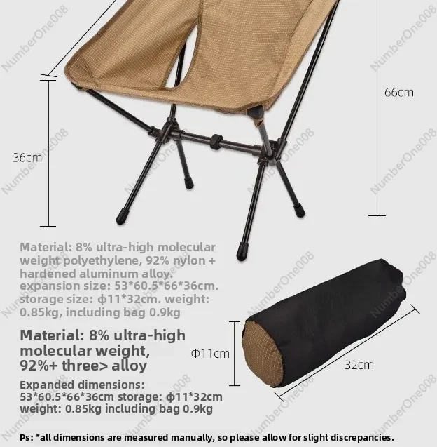 Ultralight Folding Moon Chair High Strength Aluminum Alloy Portable Camping Recliner Fishing Chair view 4