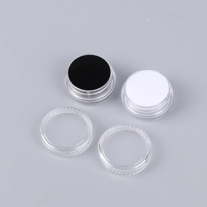 

Transparent Round Gemstone Display Collection Storage Box Jewelry Gems Loose Diamond Container Jar Organizer Tray Case with Lid