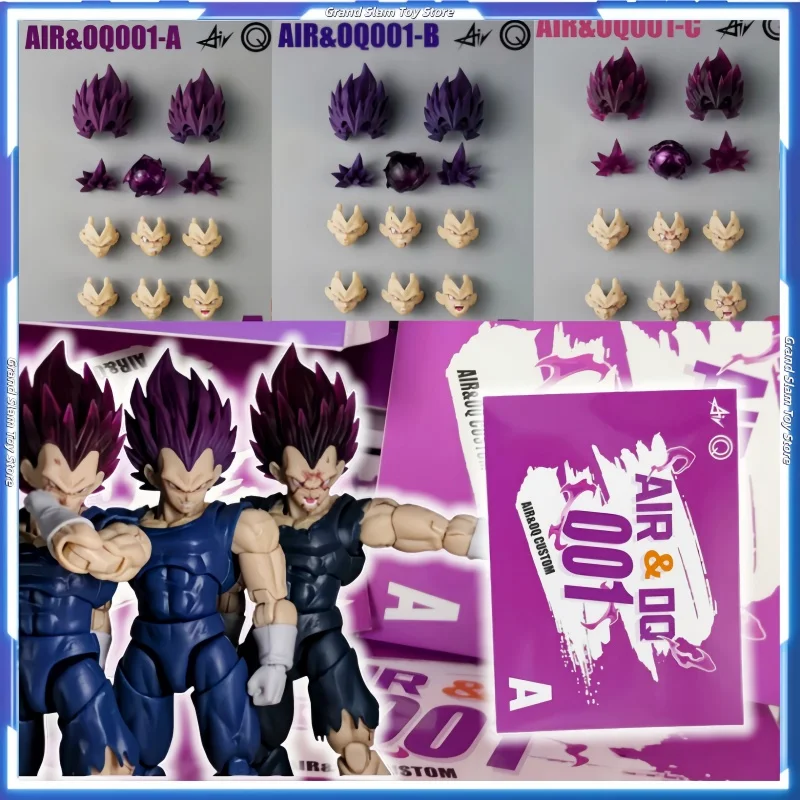 

Набор аксессуаров для головы Air&OQ Studio Ultra Ego Vegeta Dragon Ball SHF, кастомные головы для фигурки Вегеты, модель SHF, игрушки