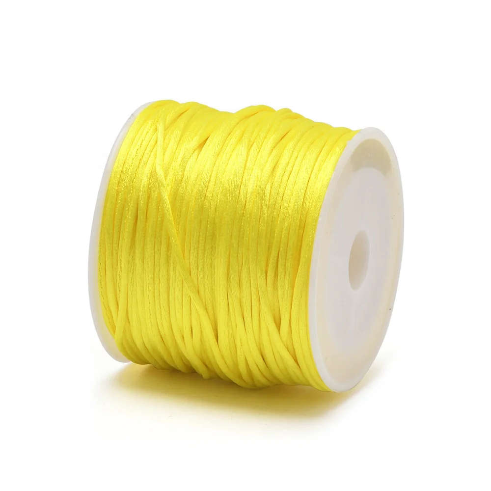 1,5 mm ambachten satijnen rattail koord string van nylon voor Chinese knoop, macramé, trim, sieraden maken 24 yards - afbeelding 1