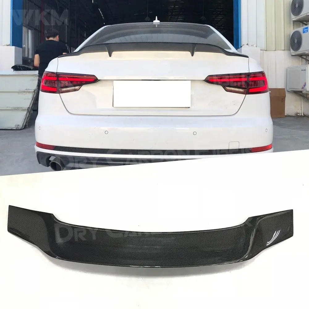 

Carbon Fiber / FRP Rear Lip Spoiler Boot Lid Wings for Audi A4 S4 RS4 Sedan 4 Door 2013-2018 R style Spoiler