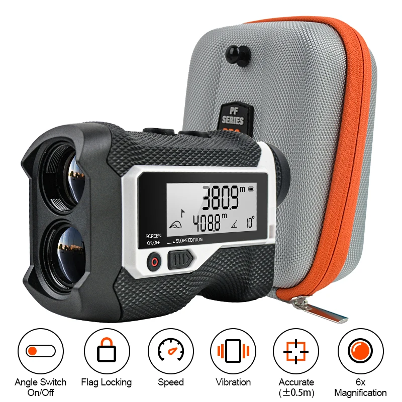 Laser Golf Rangefinder LCD Screen Unit Switch M/Yd Range Finder Vibration For Golf Hunting Sport Laser Meter Distance Meter