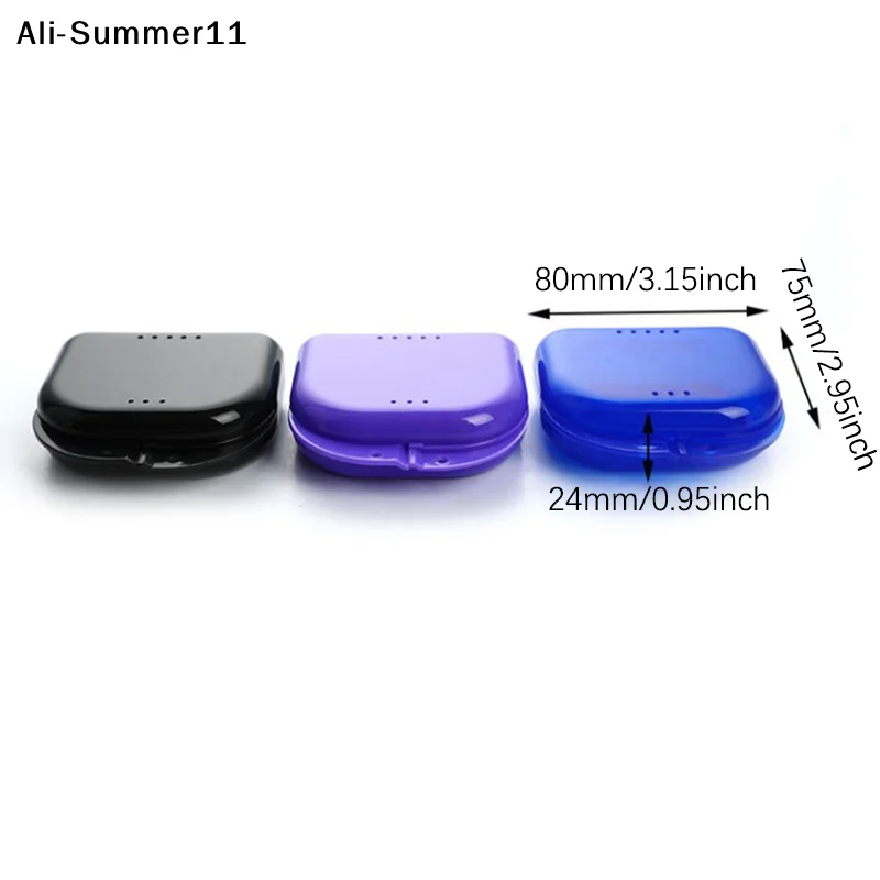

【A1a】1Pc 2026 New Tooth Retainer Box Brace Container Mouthguard Guard Denture Storage Case Cleaner