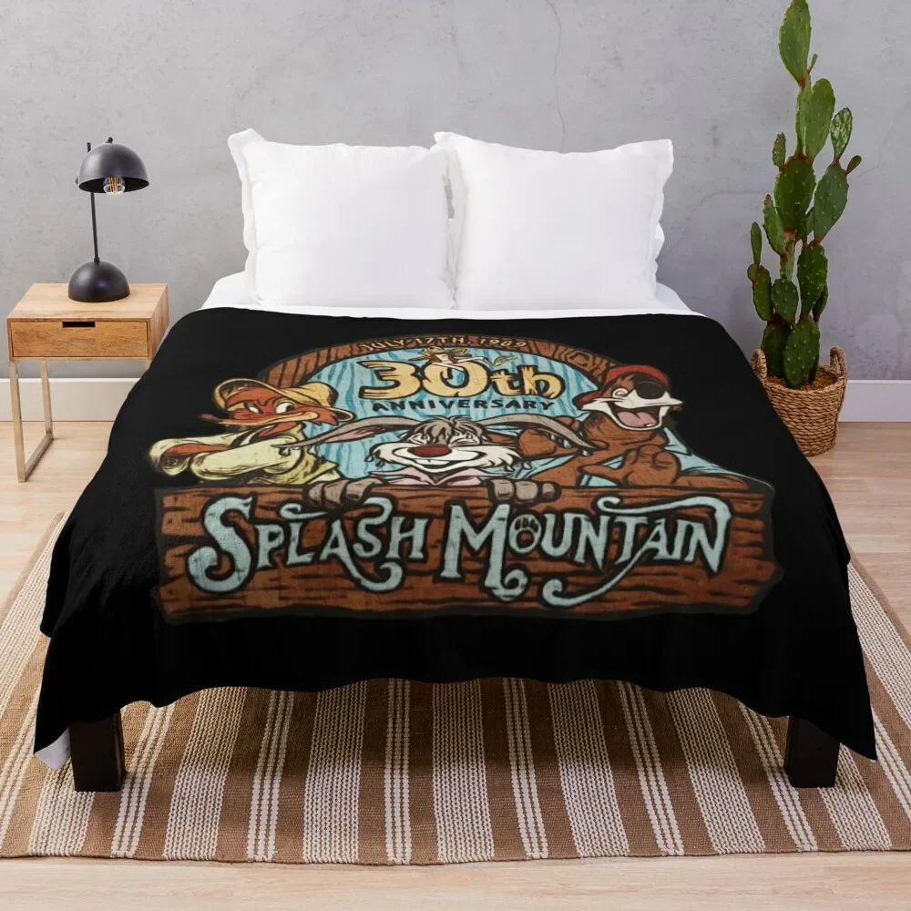 

Splash Mountain T-ShirtAnniversary 30th vintage Throw Blanket Luxury Thicken Luxury St Decorative Beds Blankets