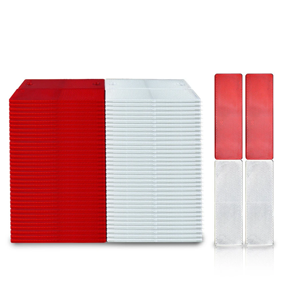 4 Pcs Reflector Car Tape Reflective Automobile Safety Trailer Strips for Body Self Adhesive Warning Stickers Vehicles and