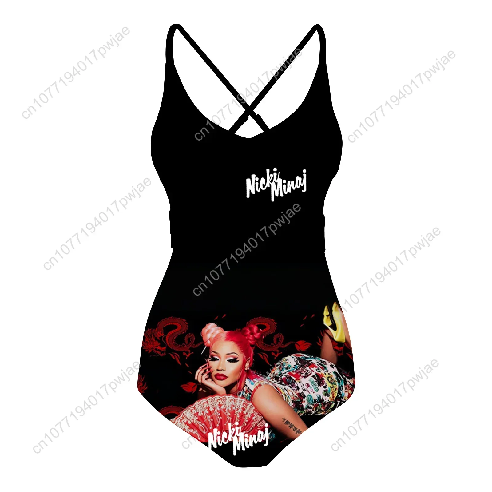 Rapper N-Nicki Minaj Swimsuit Women Sling Swimsuits Sexy Swimwear Pool Party Beach Bikini Summer Holiday Customize Bathing Suits