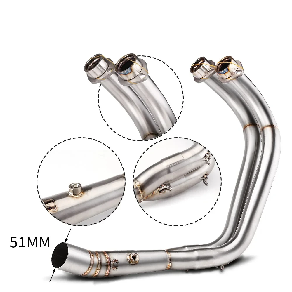 Muffler Slip On For Yamaha Mt07 Fz07 2014 2015 2016 2017 Xsr700 2016 2017 Motorcycle Full Exhaust System Middle Link Pipe