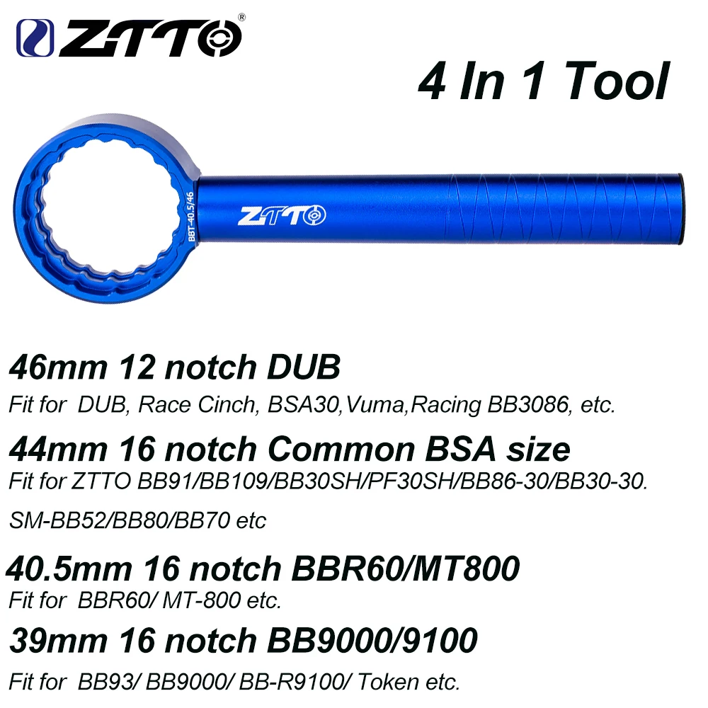 ZTTO 4 In 1 BB Tool Road Bike Bottom Bracket Wrench for BB51 BB52