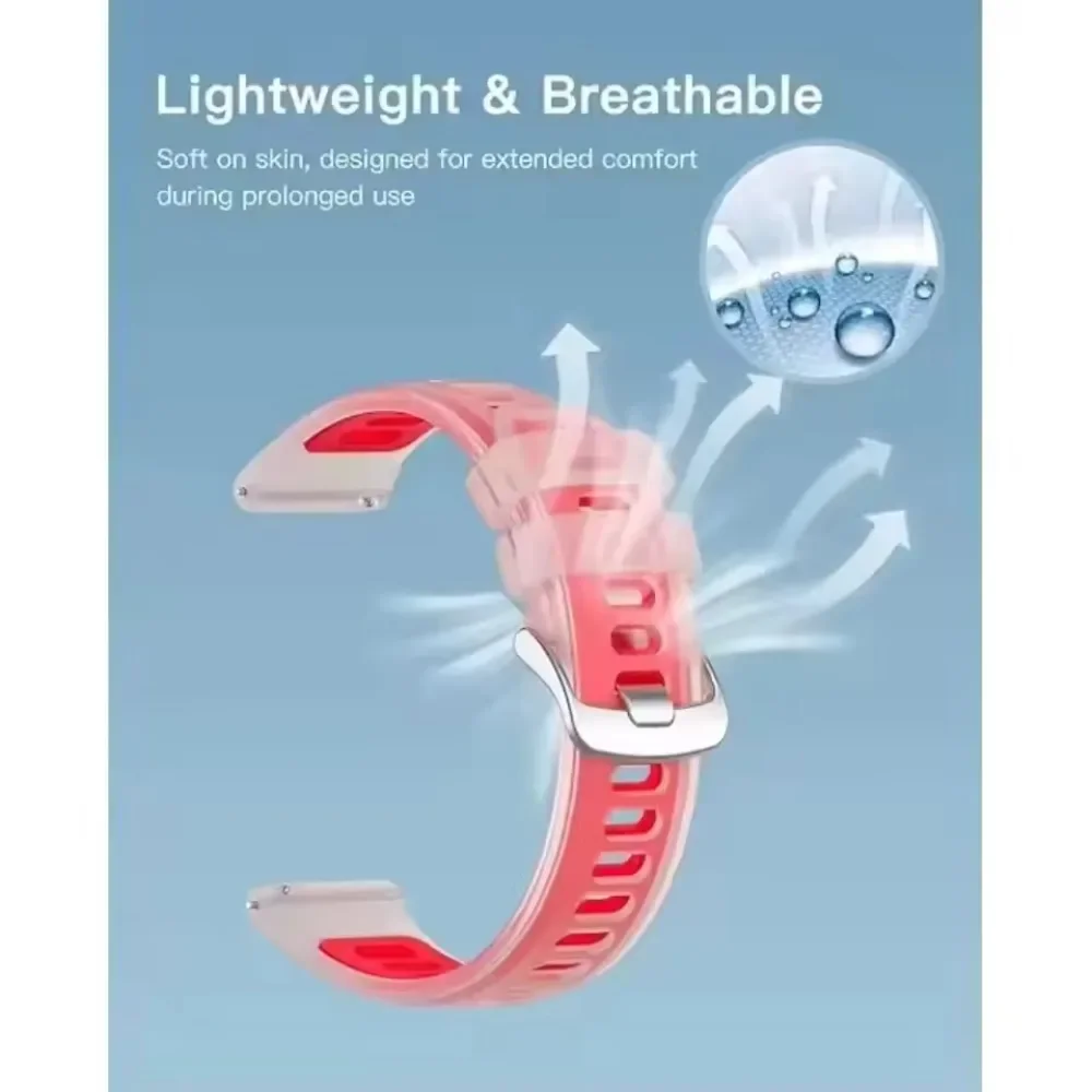 20mm 22mm Jelly Color Silicone Strap for CMF Watch 3 Pro Two-Tone Wristband for Oneplus 4-3-Lite COROS PACE 4 Pro Soft Bracelet