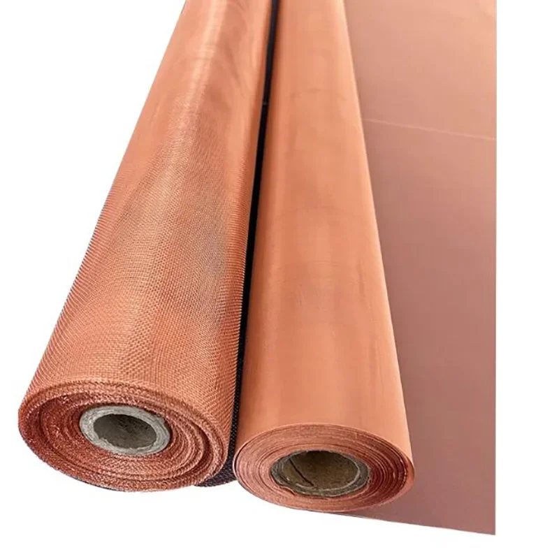 COPPER Fine Micro Screen Woven Metal Mesh Fabric