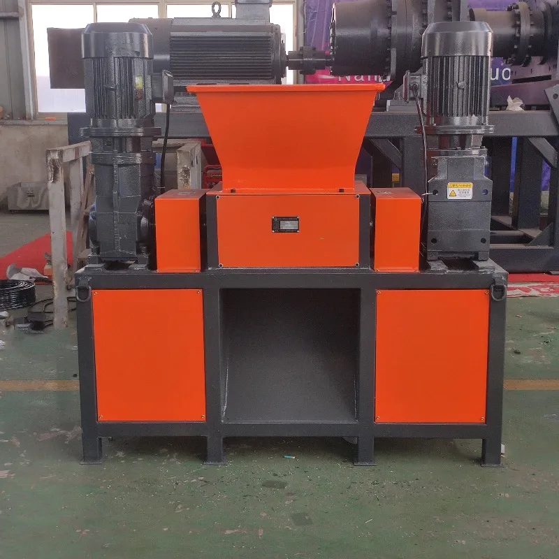 500 type double motor shredder, garbage wood meltblown cloth double shaft small crusher