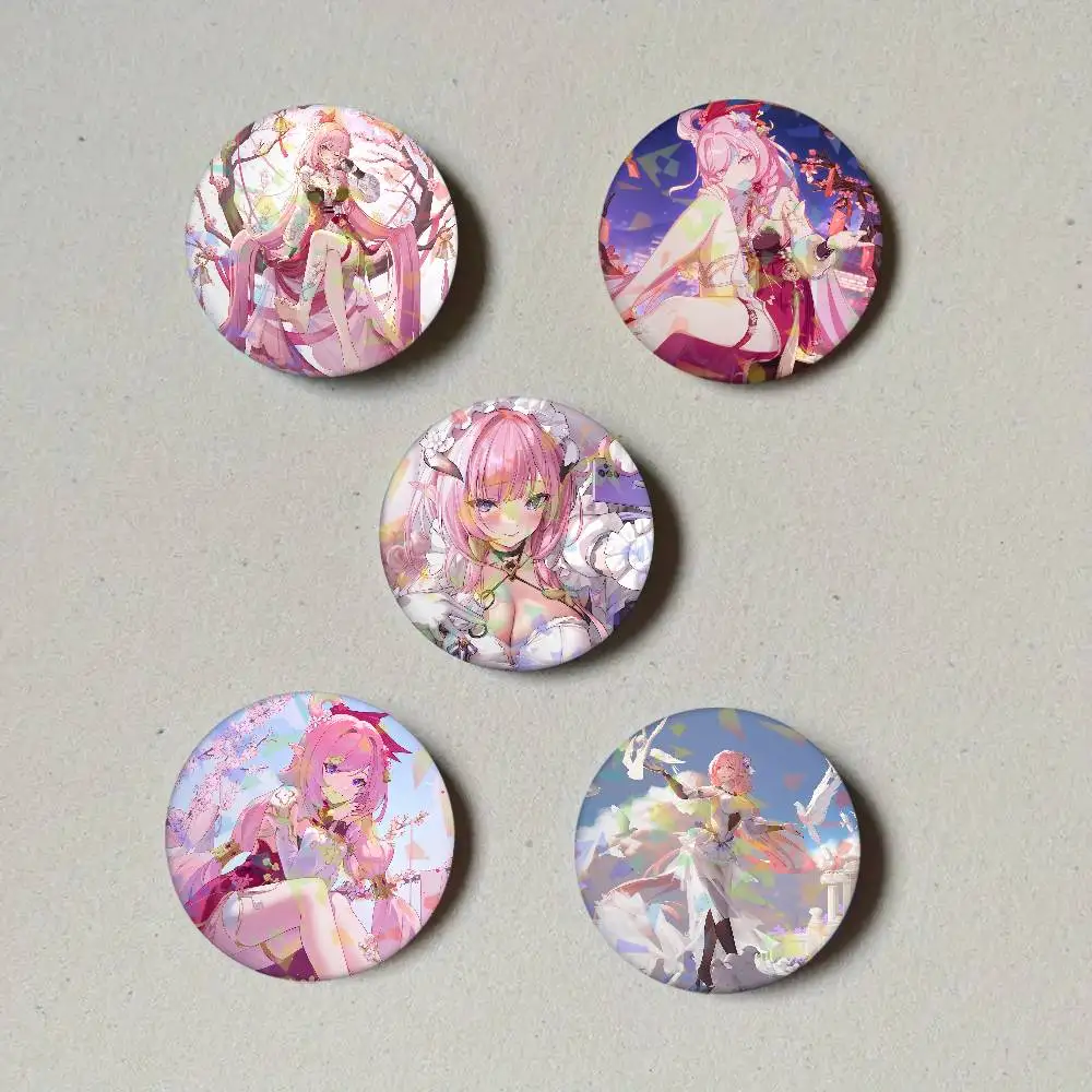 Honkai Impact 3 Elysia Round Laser Badge Brooch Clothes Backpack Accessories Lapel Decoration Gift