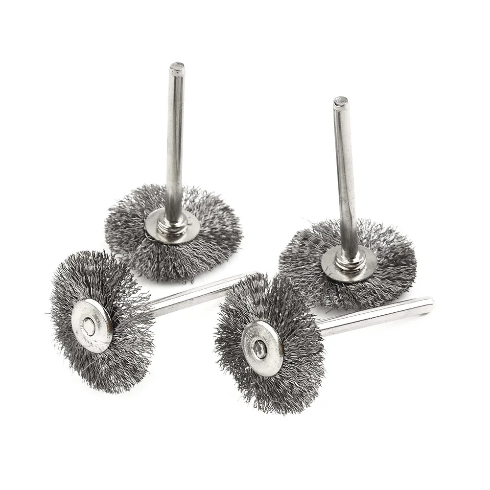 Imagem -03 - Wire Brushes Conjunto para Dremel Rotary Roda de Aço Shank Polishing Cup Brushes Ferramentas Abrasivas 22 mm mm 10 Pcs