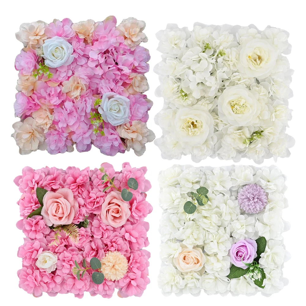 

1pcs Artificial Flowers Wall 3D Flower Backdrop For Wedding Party Bridal Shower Indoor Outdoor Decoration