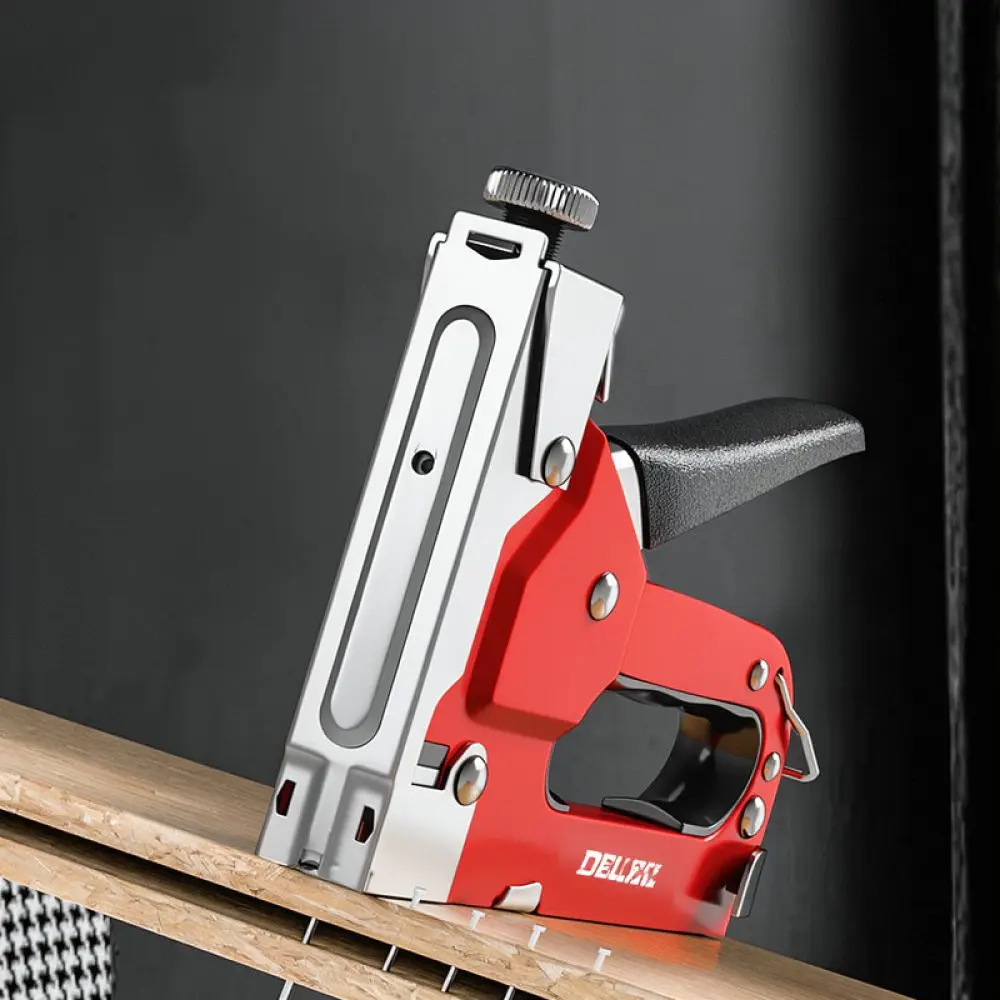 Handheld Nail Applicator For Delixi Electric Stapler Tool Versatile Heavy Duty Fastener For Woodworking Furniture Decoration