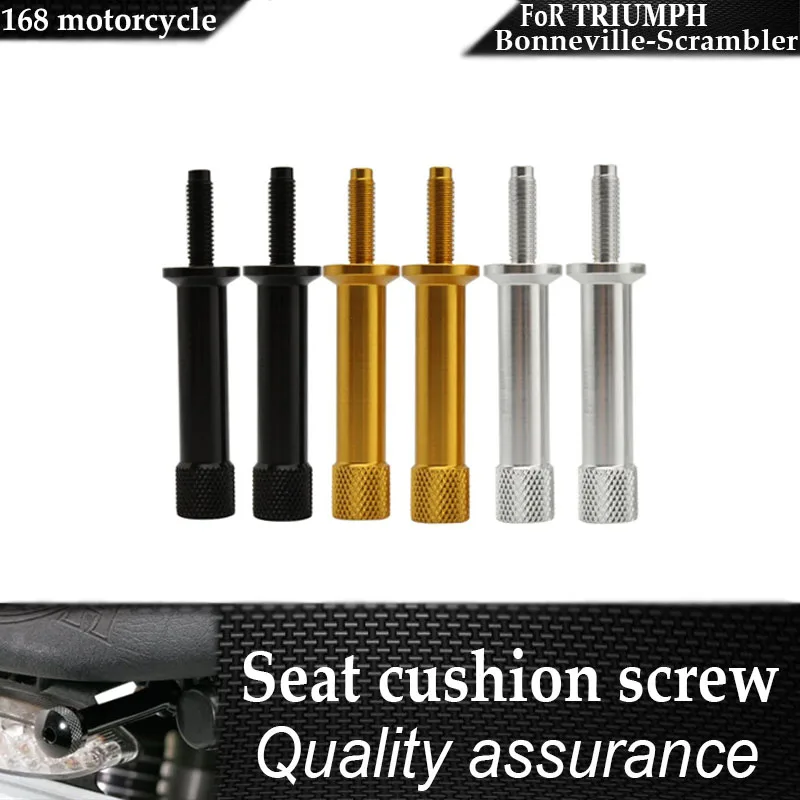 

For Triumph Thruxton 865 Bonneville T100 ES Scrambler 865 2pcs Aluminum alloy Tool Free Seat Bolts Long