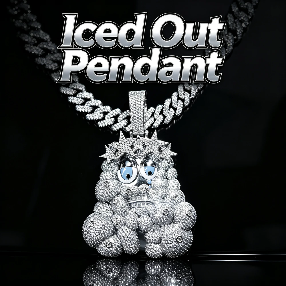 Iced Out Black Jesus Pendant 18K Gold Plated Cubic Zirconia Enamel Christ Charm Micro Paved Zircon Thorn Crown Necklace Hip Hop Religious Bling Jewelry Wrapped Robe Design Shiny Zircon Stones Street Rap Accessory Fine Jewelry Gifts for Men Boy Friends