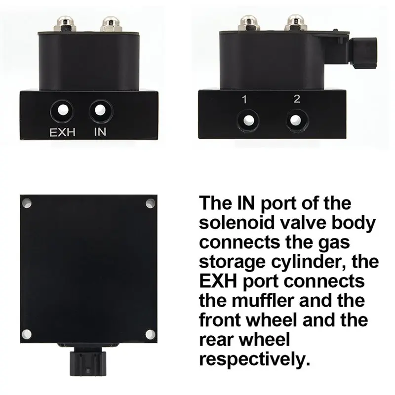Un clic su e giù Elettrovalvola collettore sospensione aria 12V Elettrovalvola 0-200Psi Telecomando incluso