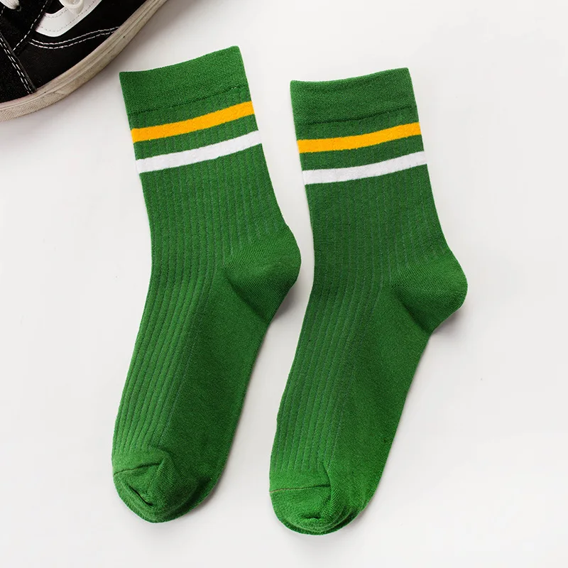 

1/3 пары хлопковых мужских носков, новые модные повседневные дышащие активные носки, высококачественные мужские полосатые модные длинные носки Meias EU 39-44