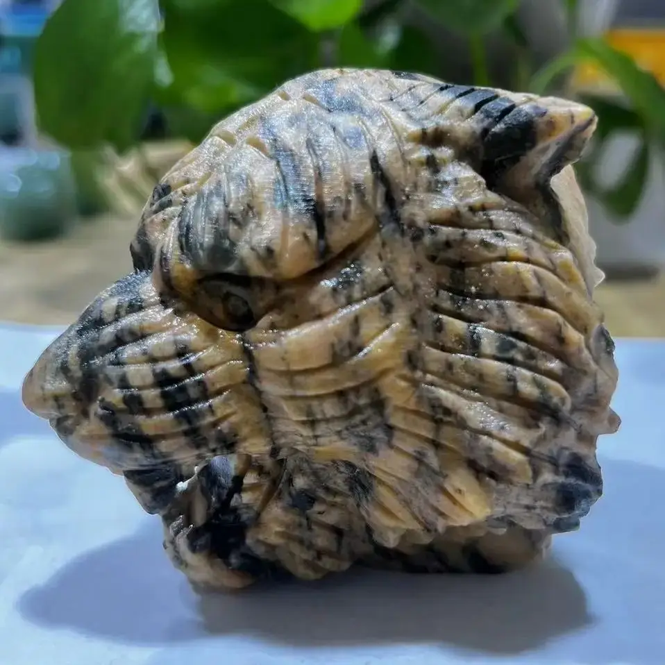 حجر اليشم جلد النمر الطبيعي ، رأس النمر ، نحت الكريستال ، تمثال حيوان ، طاقة الشفاء ، حرف أحجار كريمة ريكي ، هدية عيد الميلاد #6