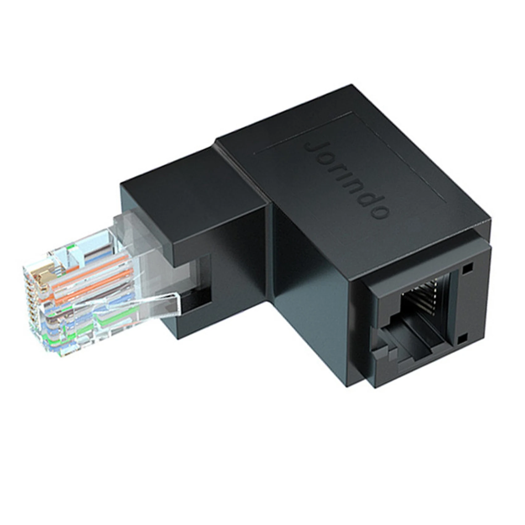 حار RJ45 ذكر إلى أنثى محول إيثرنت شبكة موسع 90 درجة الانحناء ل CAT5E CAT6 CAT8 كابل إيثرنت موصل