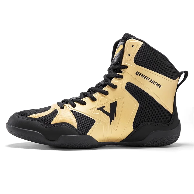 

Classic Brand Professional Men Woman Wrestling Sneaker Top Quality Wearable Boxing Fighting Boot Anti Slip Mid-Top Fighting Shoe