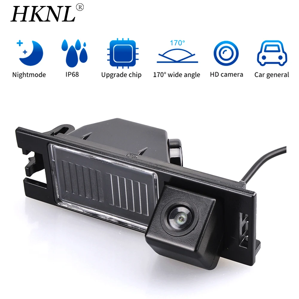 HKNL Auto Car Backup reverse Camera CCD für Hyundai IX35 Foreign Tucson 2010 2012 2013 waterproof License plate light Black NTSC