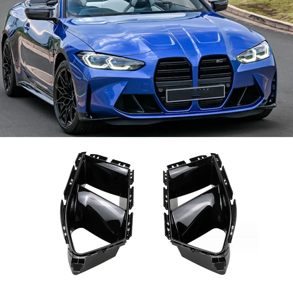

Car Front Bumper Air Vent Covers Trims For BMW 3 4 Series G80 G82 G83 M3 M4 2020 2021 2022 2023 Fog Lamp Grill Cover Trim