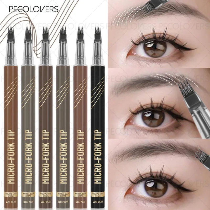 Four-pronged Eyebrow Pencil, Multi-color Options, Fills The Gaps in The Eyebrows, Makes The Roots Clear, Eyebrow Cosmetics
