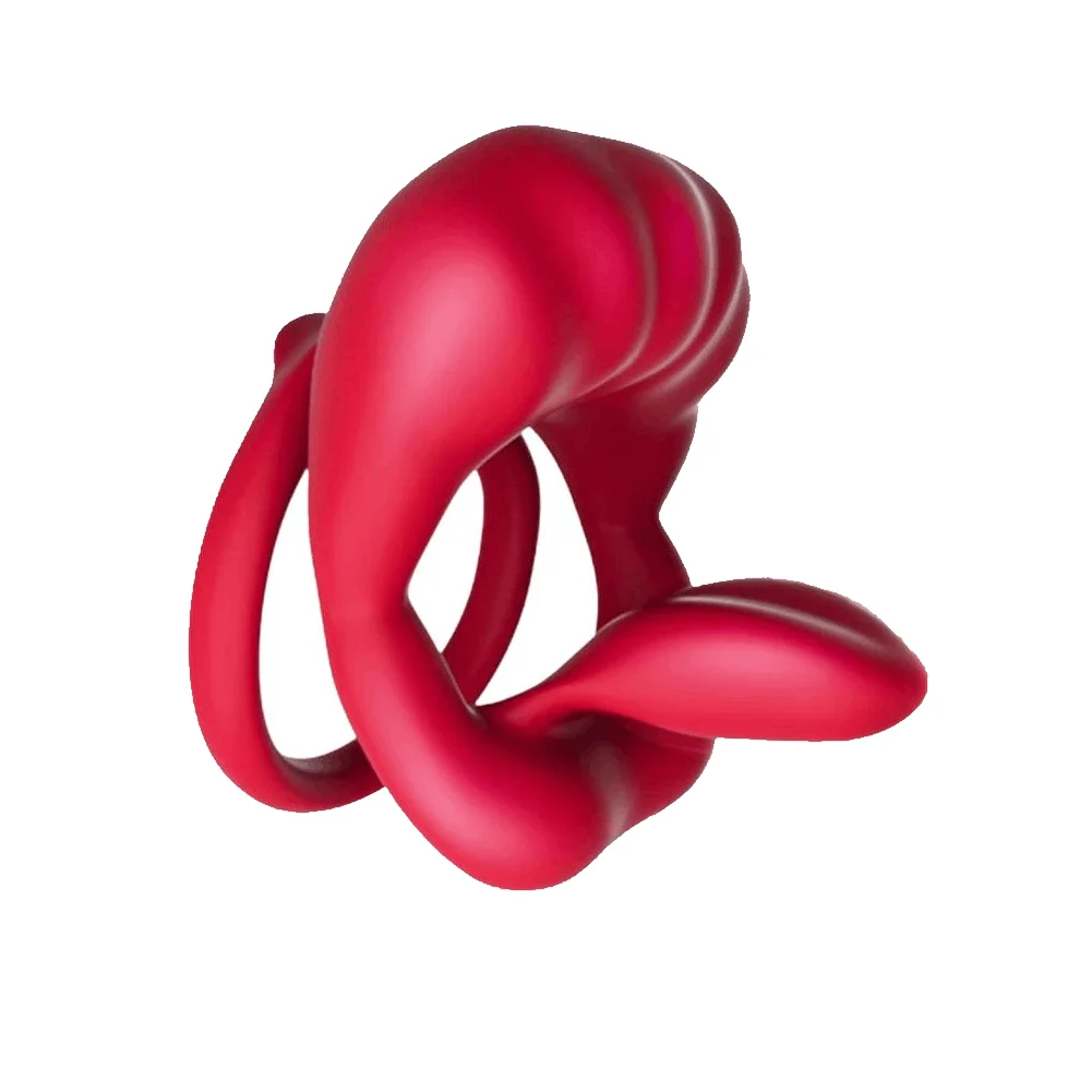 NEW Vibrating Cock Ring G Spot Stimulator Tongue Sucking Vibrator Anatomical Dual-Ring Support Architecture  Sex Toys for Couple