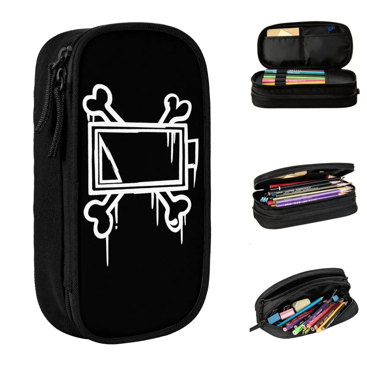 

Murder Drones Anime Pencil Cases Black Comedy Pencilcases Pen for Student Large Storage Bag School Supplies Zipper Stationery