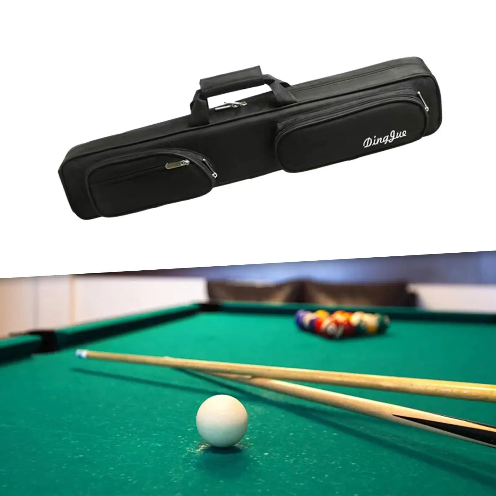 

Billiard Cue Case Large Capacity Waterproof Portable Pouch Pool Table Accessory for Cue Carrier Storage