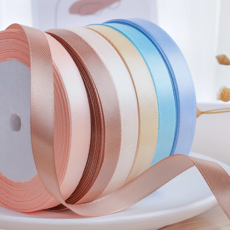 22meter/roll 10mm wide Satin ribbon Wedding Invitation Card Party Decoration Scrapbooking Wrap Supplie Christmas Gift Decoration