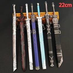 Mo Dao Zu Shi Anime Sword Simulation Weapon Wei Wuxian Yi Ling Lao Zu Lan Wangji Collection Model Alloy Keychain Desk Decor