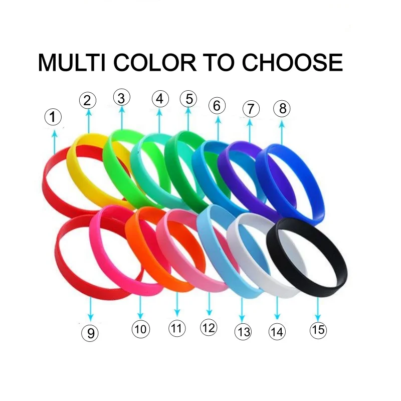 100PCS Silicone Sports Bracelet Engraved Personalized Custom Logo Wristband For Sports Events Party Fundraisers & Promotions