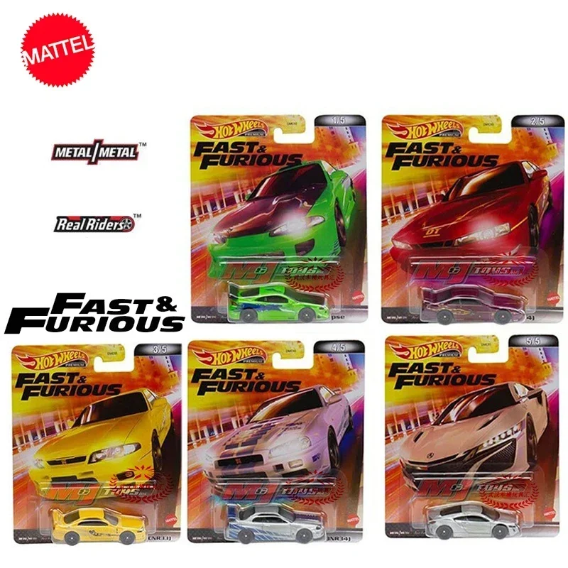 Original Hot Wheels Premium Car Fast & Furious Diecast 1:64 Voiture Mitsubishi Eclipse Nissan 240 Sx Kids Boys Toys for Children