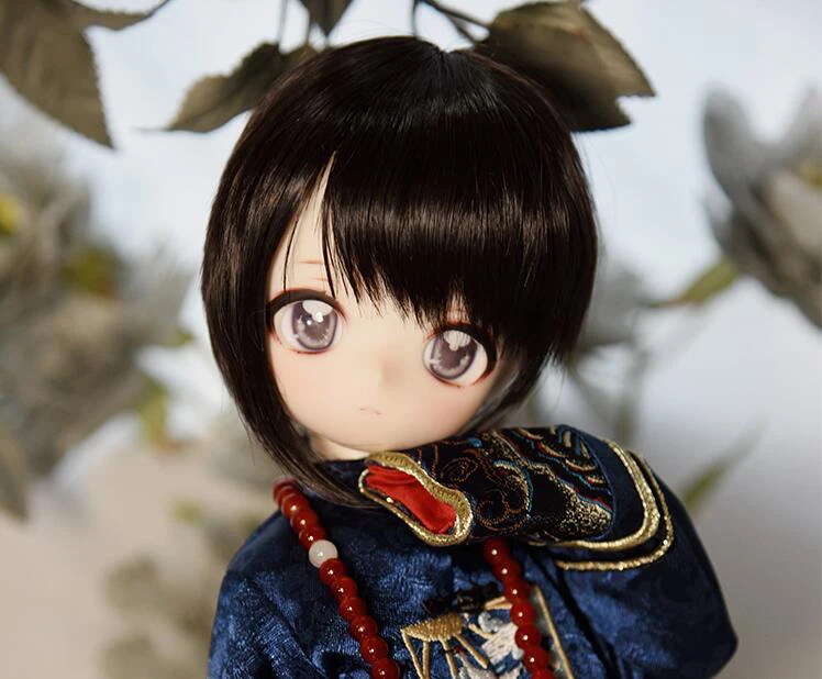 D04-A980 children toy BJD DD SD MSD  1/3 1/4 doll Accessoriess wig blue gold silver short hair 1pcs