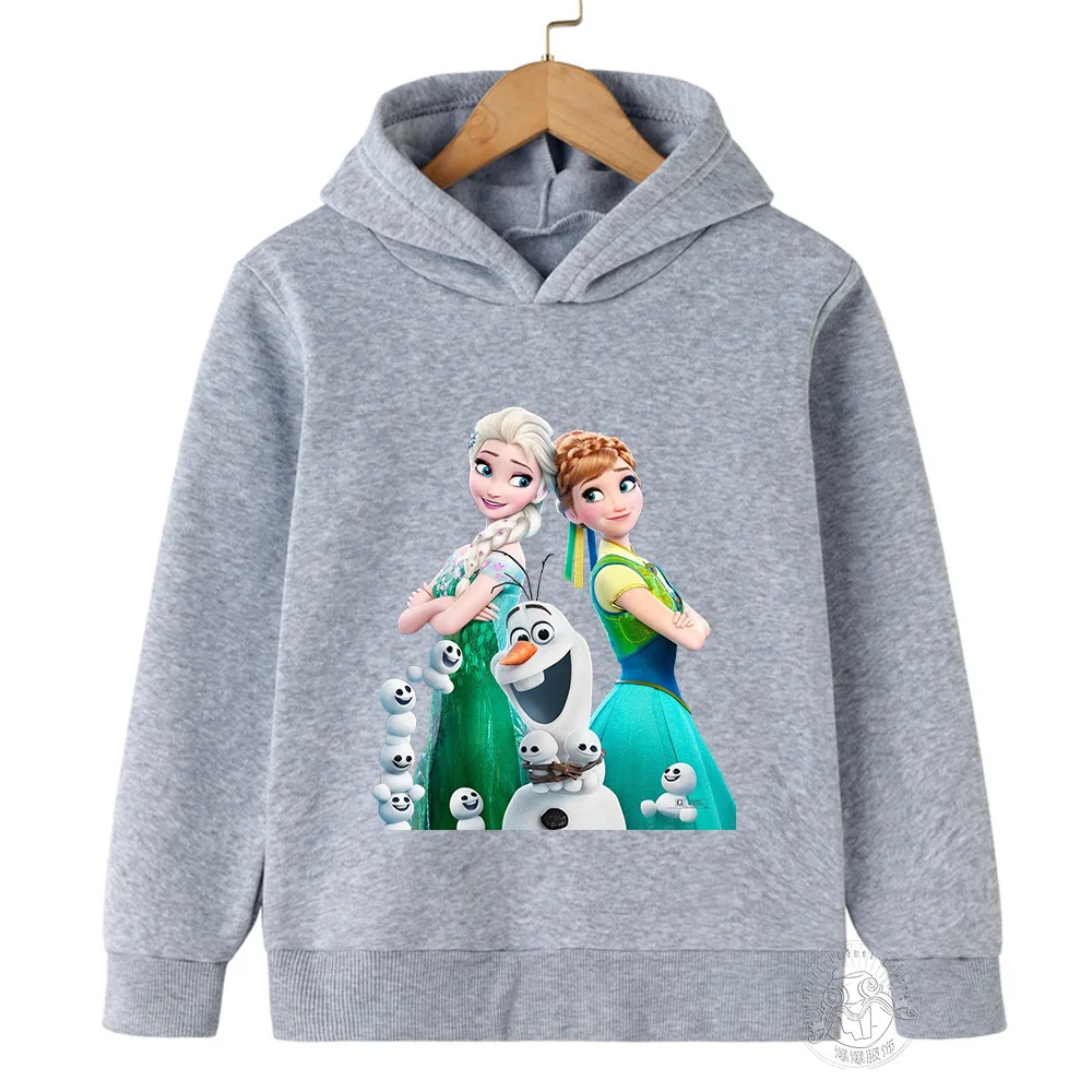 Girl Hoody Clothing Spring autumn Long Sleeves for Children\'s Hoodies Girl Tops cartoon Frozen Elsa Sweatshirt Kids Clothes