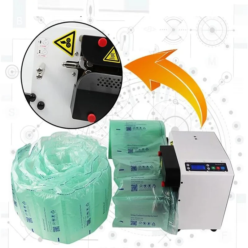 Buffer Air Pillow Machine 180W Bubble Film Machine Continuous Inflatable Bag  Air Column Machine incl. 1x Roll film MA-400