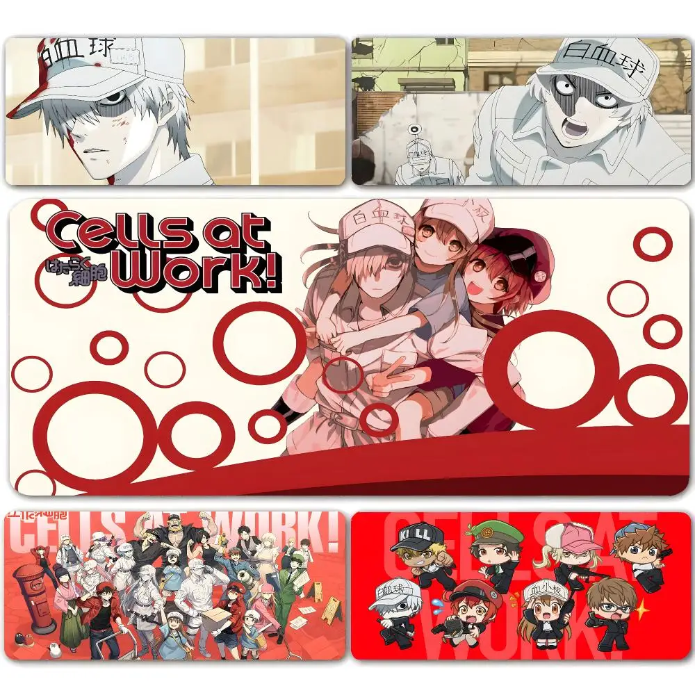 Cells At Work Mouse Pad Mousepad Large Gaming Mouse Pad LockEdge Thickened Computer Keyboard Table Desk Mat