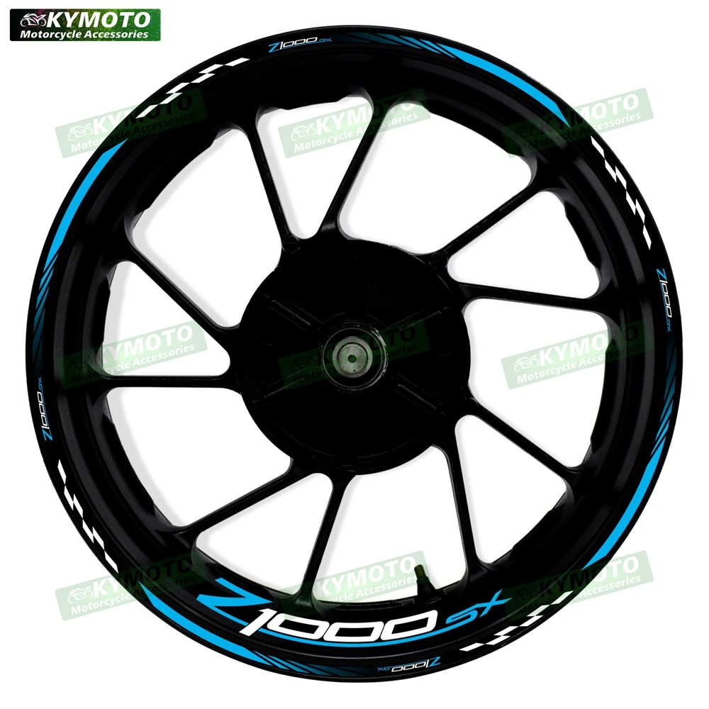 Stickers for KAWASAKI Z1000SX motorcycle 17 inch front and rear cover scratch decal wheel modified waterproof reflective rims #1