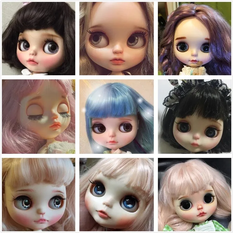 doll for girl DBS Blyth face plate doll fashion BJD nude joint body with hand set suitable diy makeup Special price qibaoleyuan