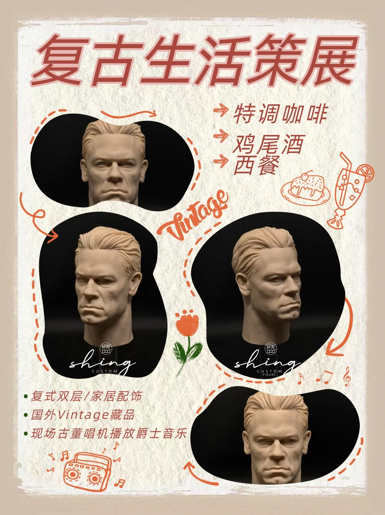 【Only Head】1/6 Scale Male Soldier Classic Comic Character Actor Unpainted Resin Head Sculpt Fit 12''Action Figure Model Toys