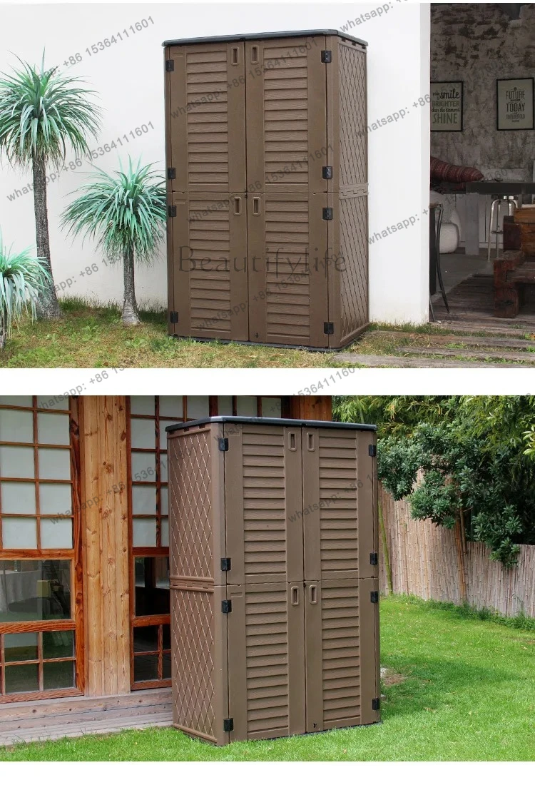 Outdoor Locker Waterproof Sunscreen Garden Balcony Yard Large Capacity Yard Outdoor Glove Cabinet